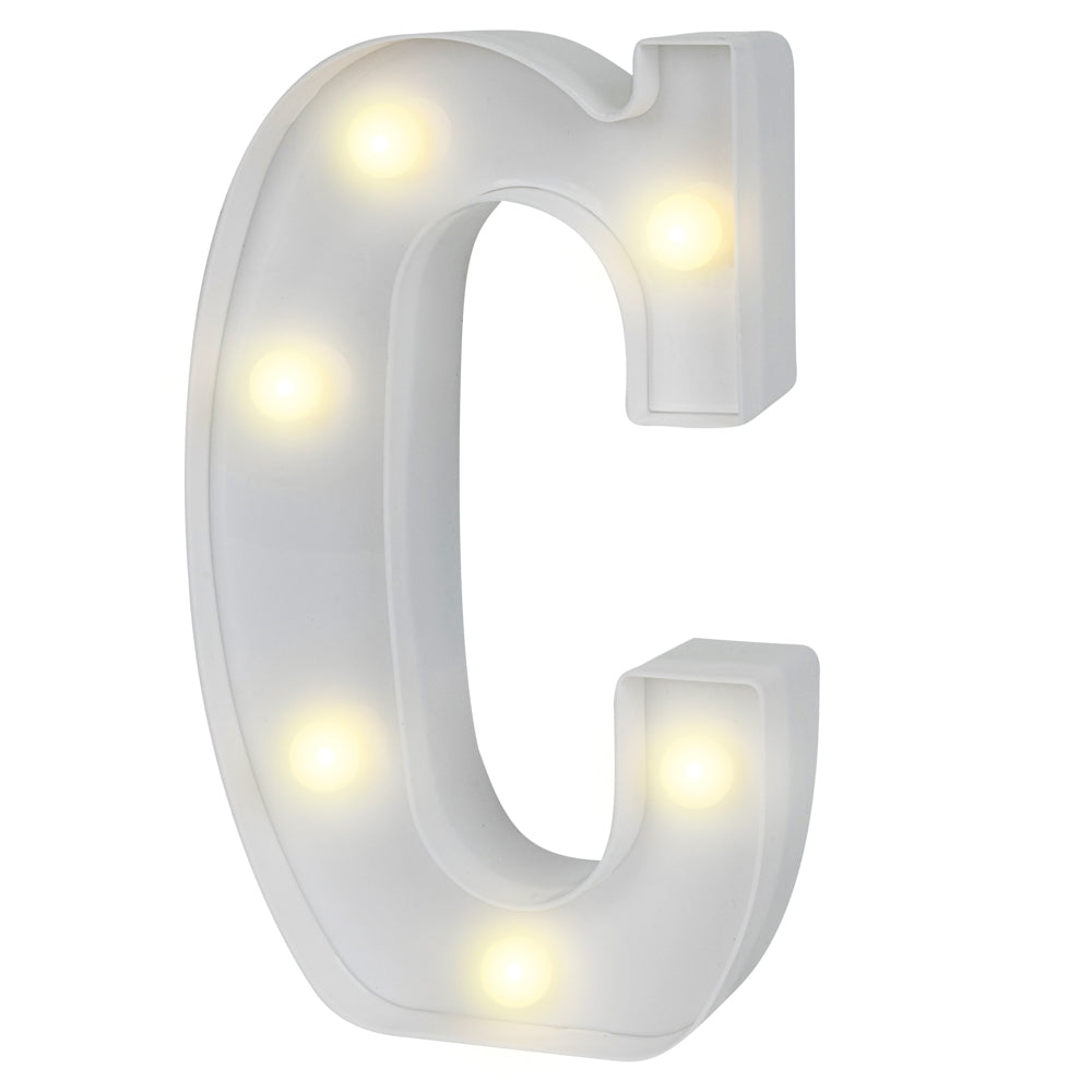 Illumify White LED Marquee Letter C Sign - 8 3/4" - 1 count box