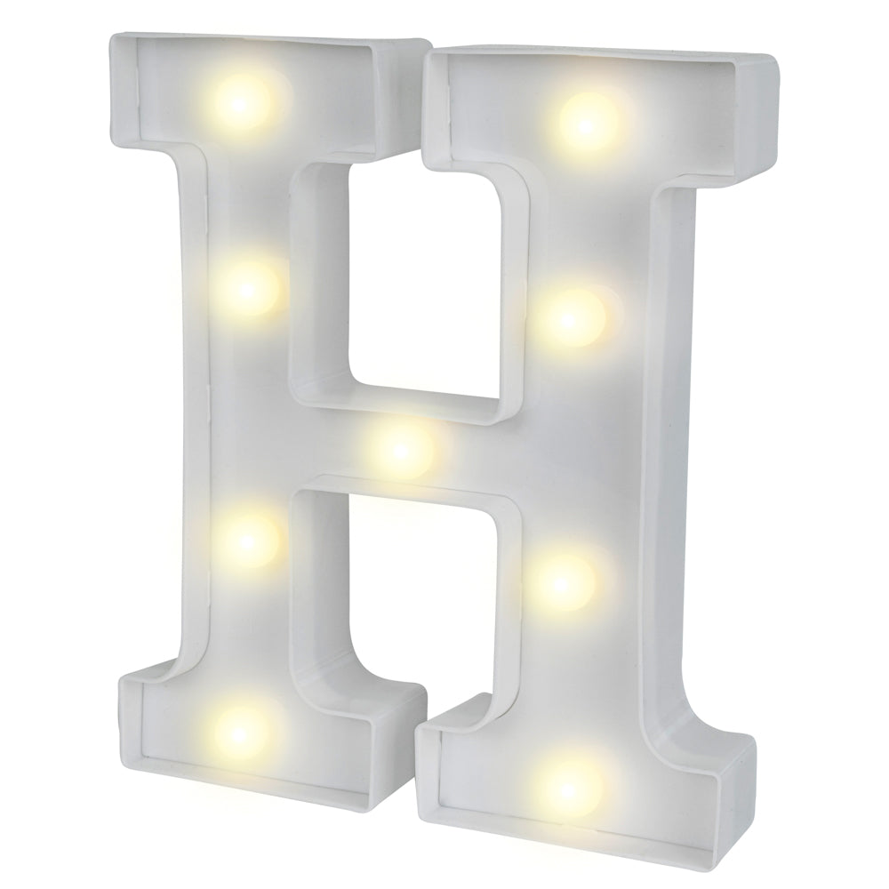 Illumify White LED Marquee Letter H Sign - 8 3/4" - 1 count box