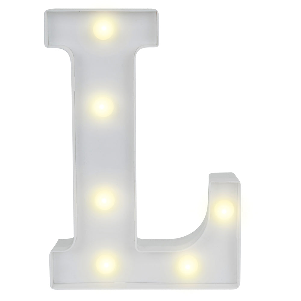 Illumify White LED Marquee Letter L Sign - 8 3/4" - 1 count box