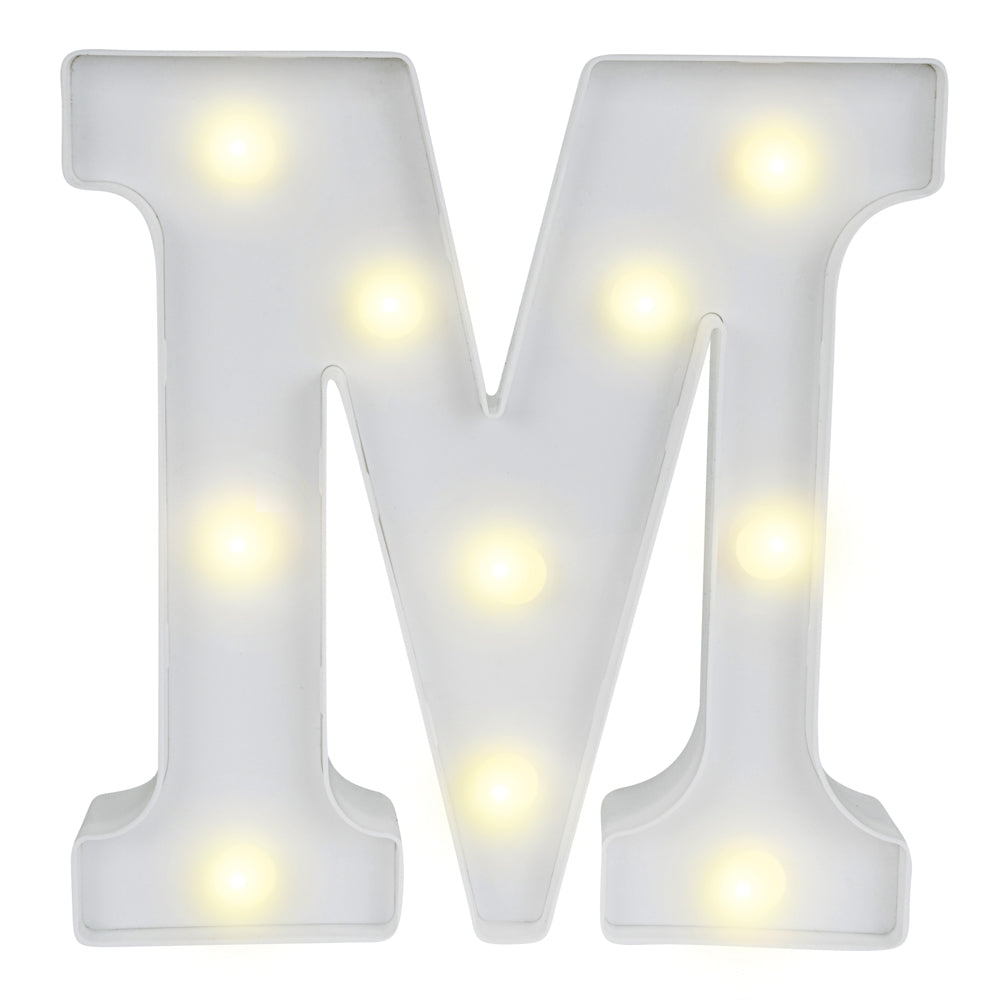 Illumify White LED Marquee Letter M Sign - 8 3/4" - 1 count box