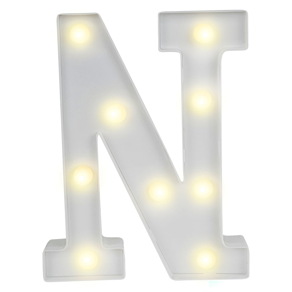 Illumify White LED Marquee Letter N Sign - 8 3/4" - 1 count box