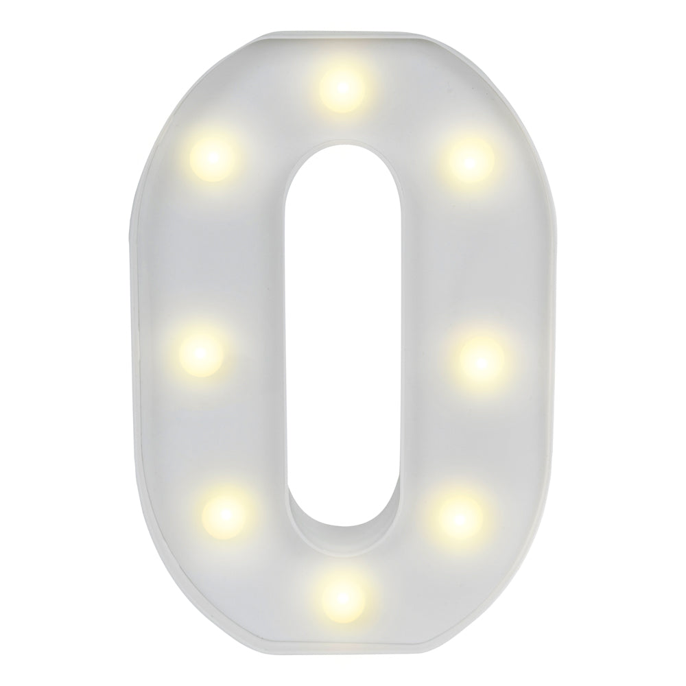 Illumify White LED Marquee Letter O Sign - 8 3/4" - 1 count box