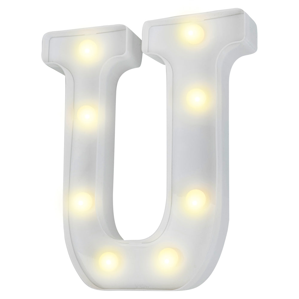 Illumify White LED Marquee Letter U Sign - 8 3/4" - 1 count box