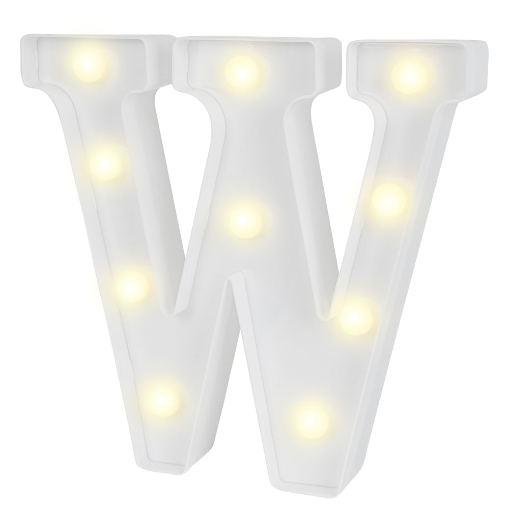 Illumify White LED Marquee Letter W Sign - 8 3/4" - 1 count box