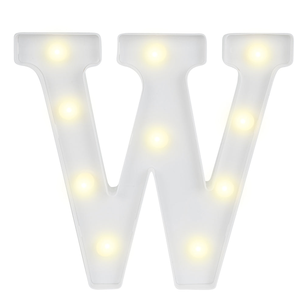 Illumify White LED Marquee Letter W Sign - 8 3/4" - 1 count box