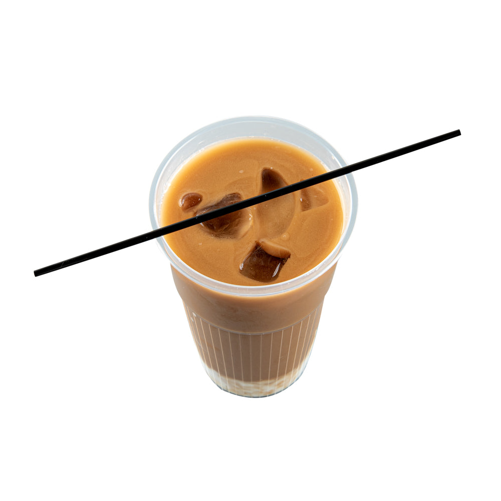 Restpresso Black Plastic Coffee Stirrer / Sip Straw - 7" - 5000 count box