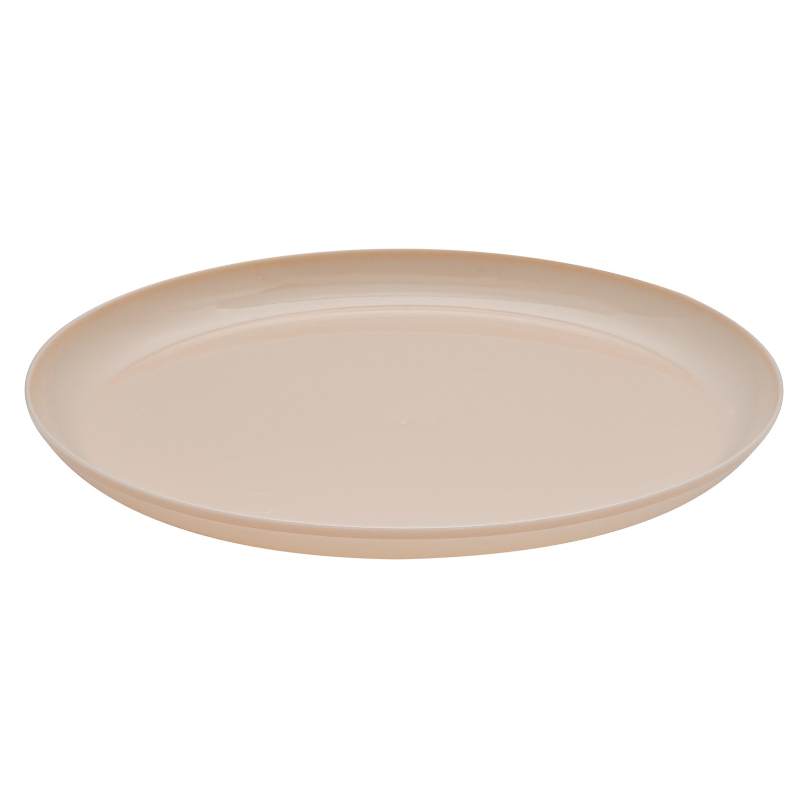 Moderna Round Light Pink Plastic Plate - 6 1/4" x 6 1/4" x 1/2" - 200 count box