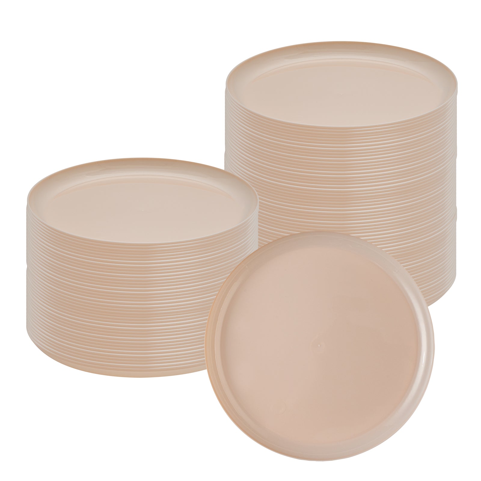 Moderna Round Light Pink Plastic Plate - 6 1/4" x 6 1/4" x 1/2" - 200 count box