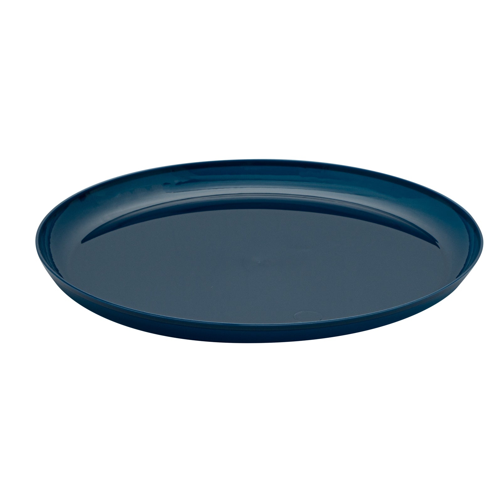 Moderna Round Midnight Blue Plastic Plate - 6 1/4" x 6 1/4" x 1/2" - 200 count box