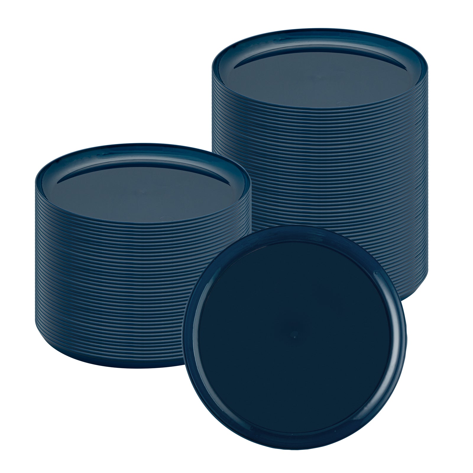 Moderna Round Midnight Blue Plastic Plate - 6 1/4" x 6 1/4" x 1/2" - 200 count box