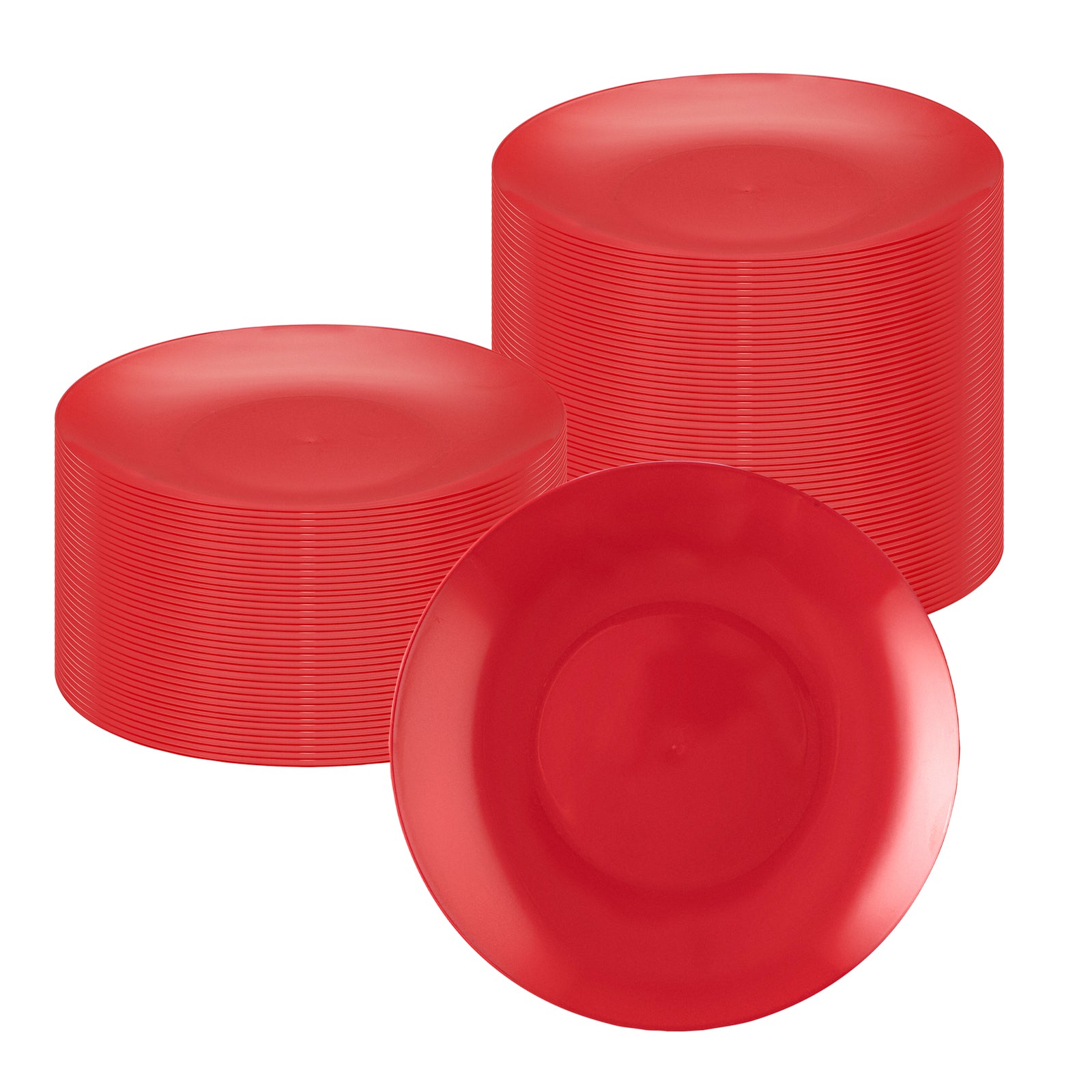 Moderna Round Red Plastic Plate - 9" x 9" x 3/4" - 200 count box