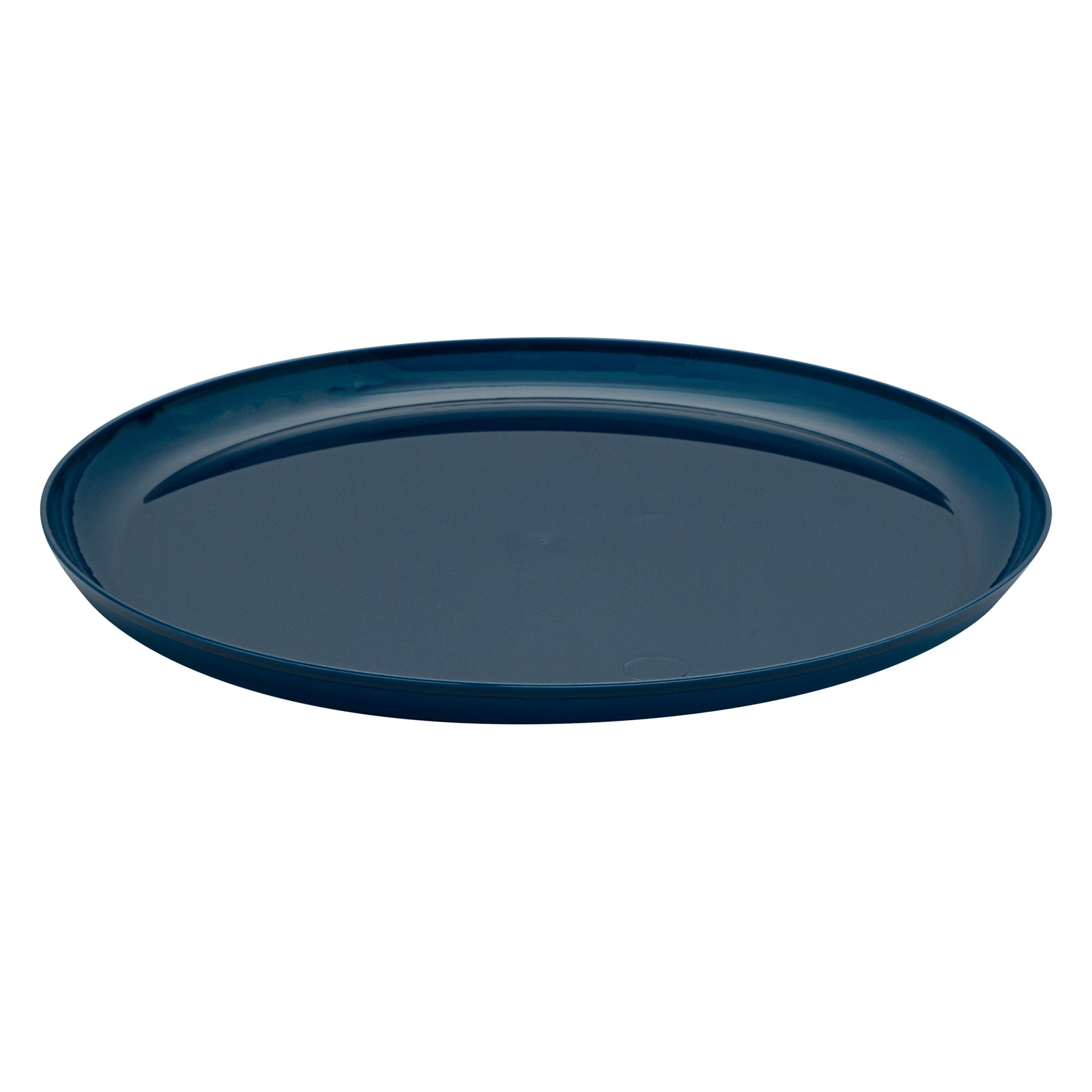 Moderna Round Midnight Blue Plastic Plate - 10 3/4" x 10 3/4" x 1/2" - 200 count box