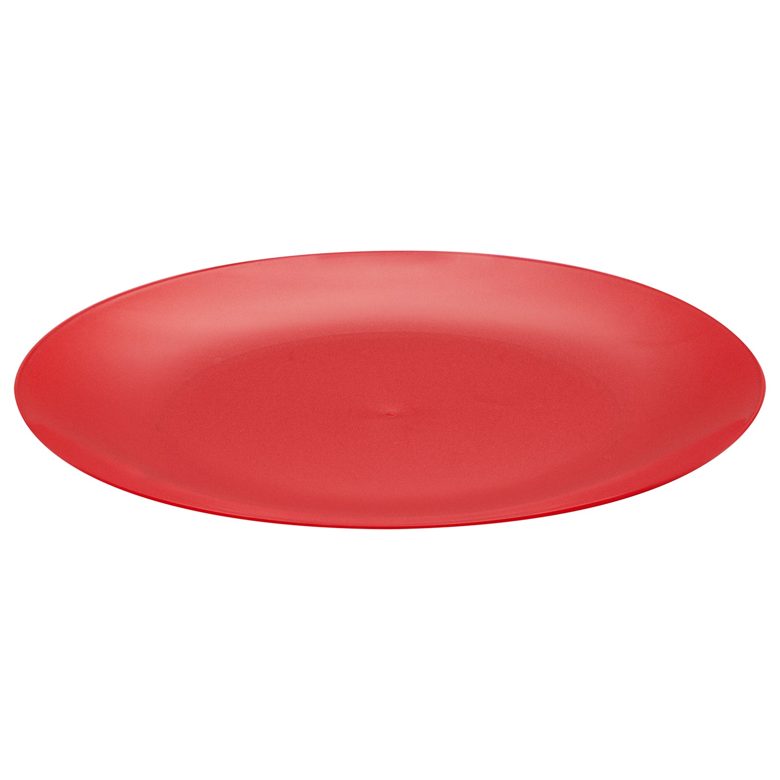 Moderna Round Red Plastic Plate - 10 1/4" x 10 1/4" x 3/4" - 200 count box