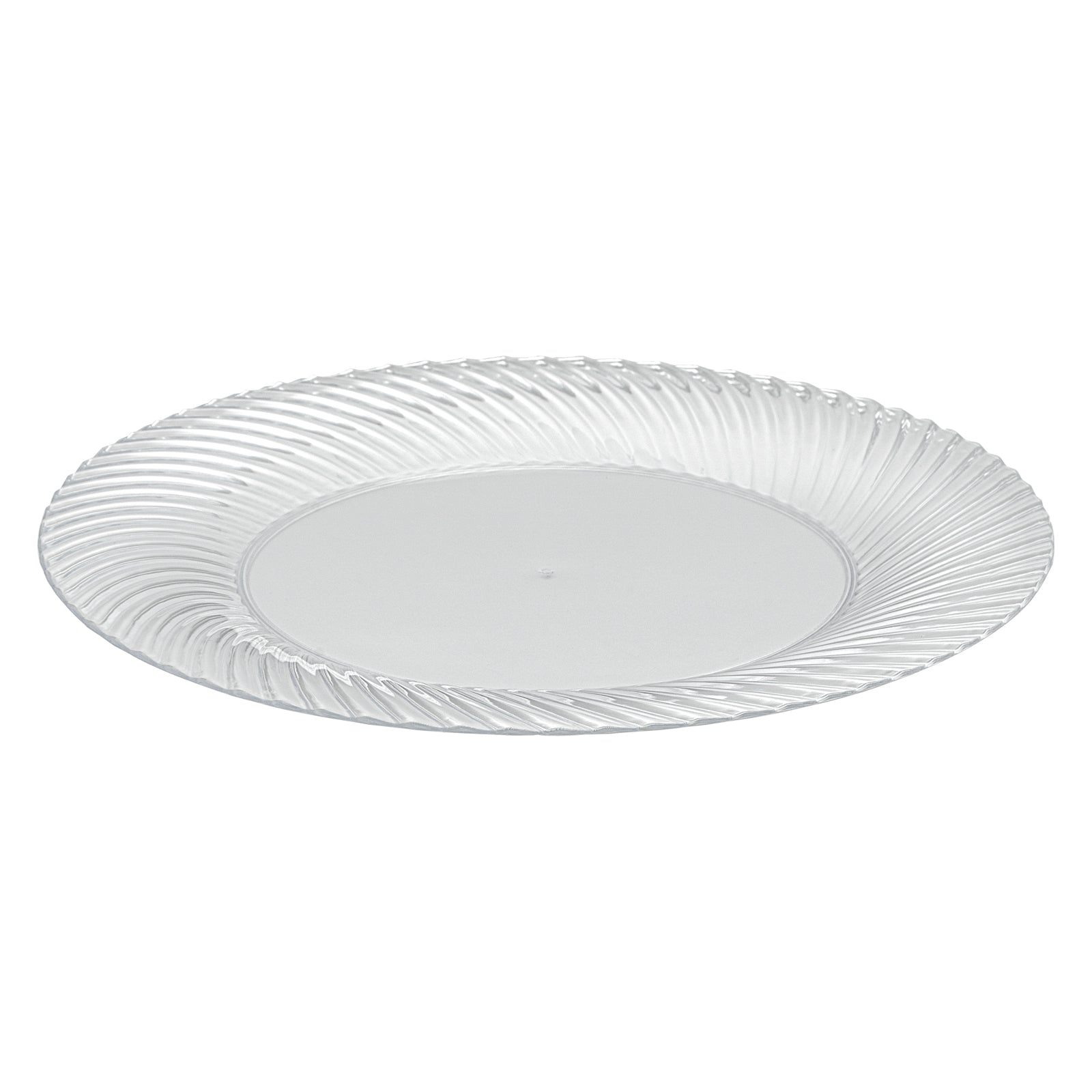 Moderna Round Clear Plastic Wave Plate - 7" x 7" x 1/2" - 200 count box