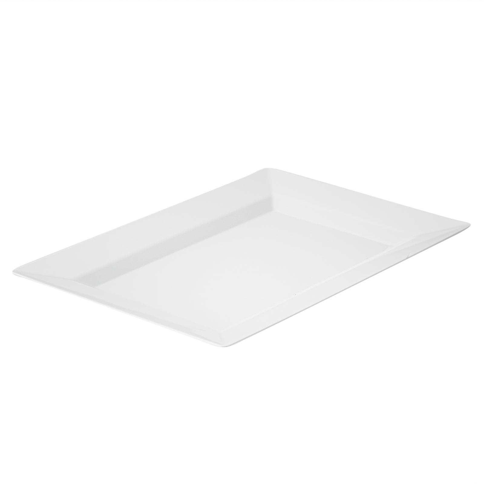 Moderna Rectangle White Plastic Plate - 7 1/2" x 5 1/4" x 1/2" - 100 count box