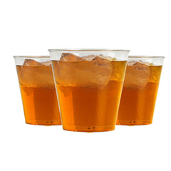 RW Base 2 oz Clear Plastic Whiskey Glass - 2