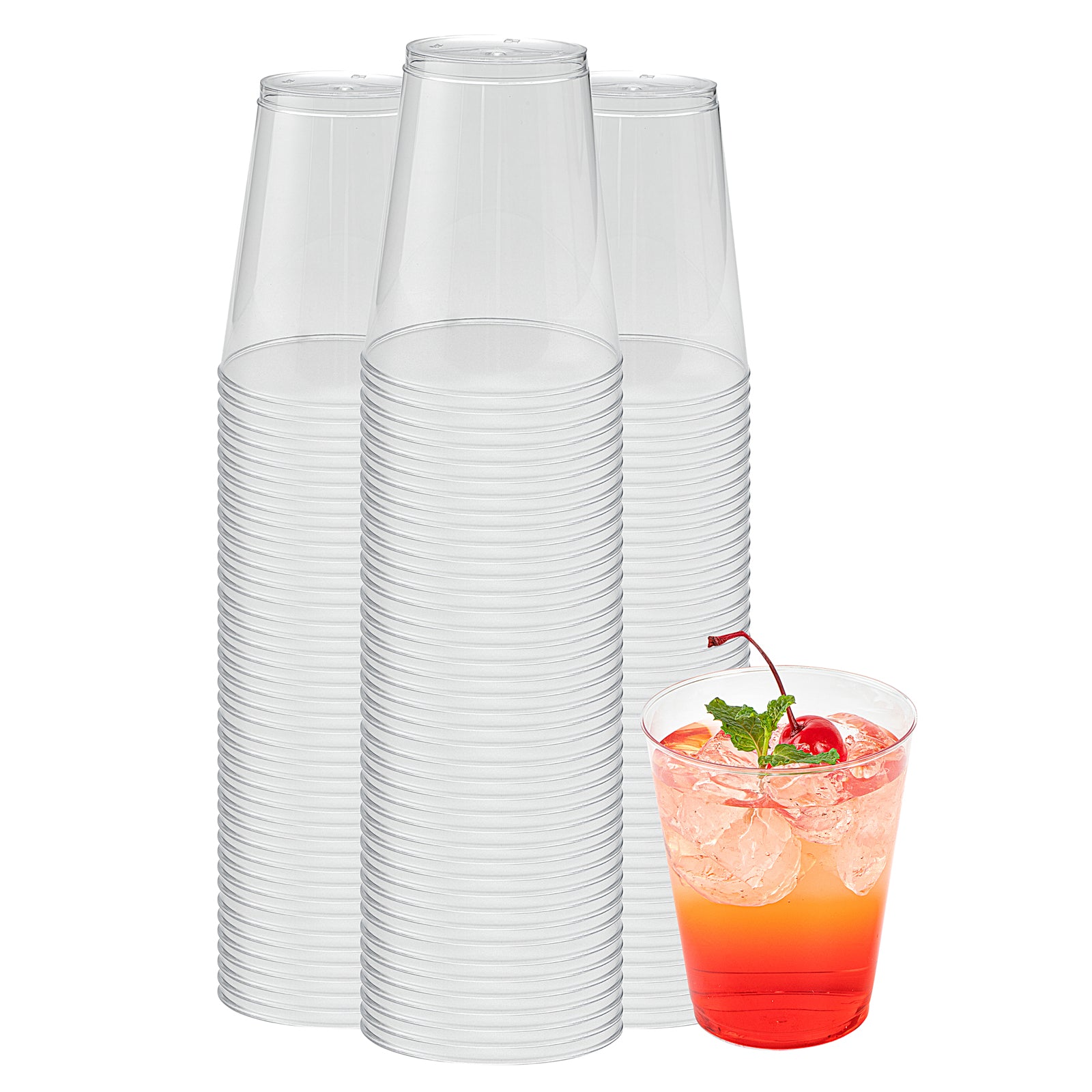 RW Base 8 oz Clear Plastic Tumbler - 3" x 3" x 3 1/4" - 500 count box