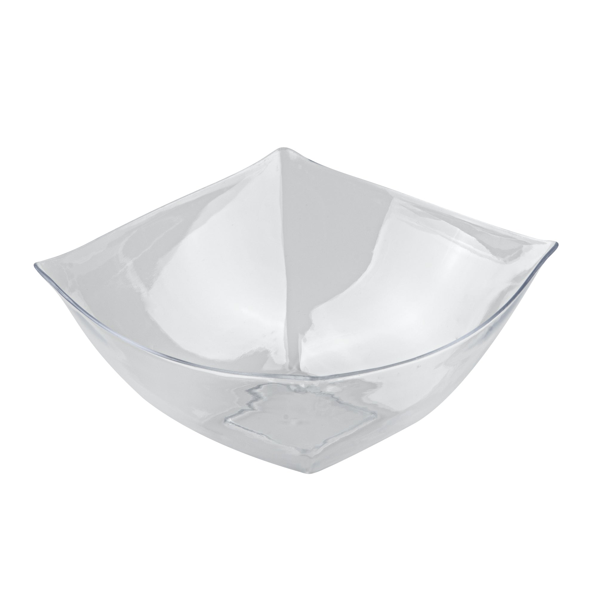 Moderna 8 oz Square Clear Plastic Bowl - 4 1/2" x 4 1/2" x 2" - 100 count box