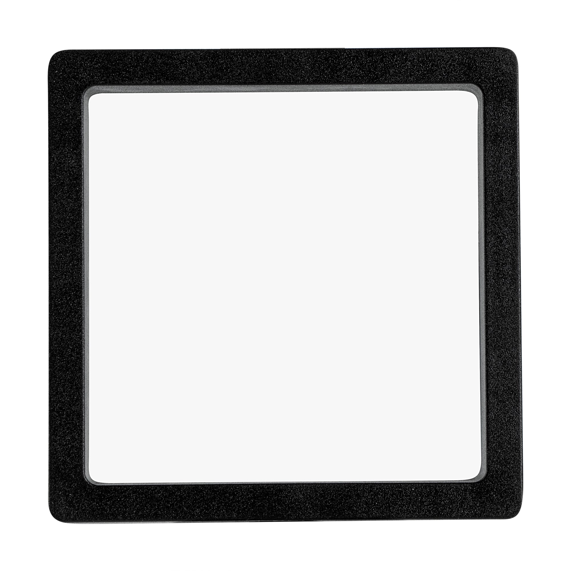 Display Tek Square Black Plastic 3D Floating Display Case - 3 1/2" x 3 1/2" x 3/4" - 10 count box