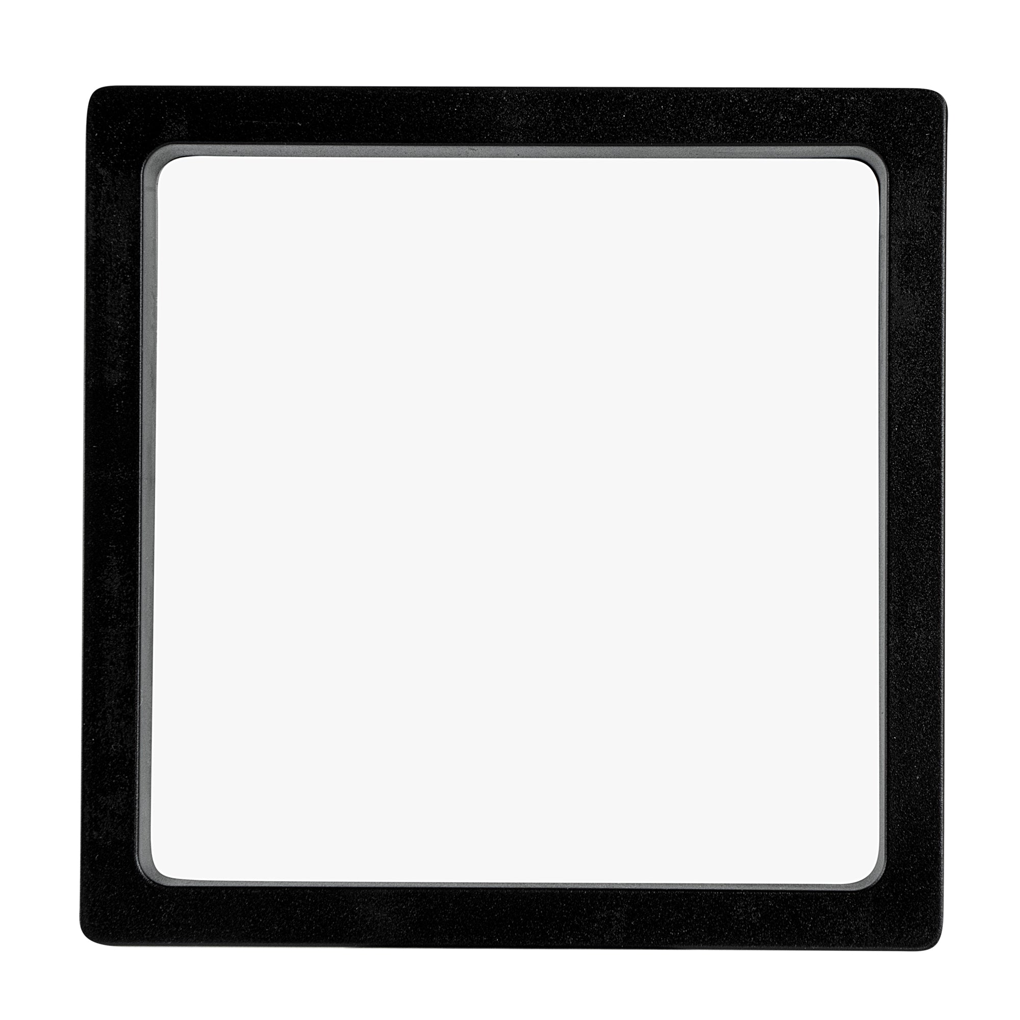 Display Tek Square Black Plastic 3D Floating Display Case - 4 1/4" x 4 1/4" x 3/4" - 10 count box