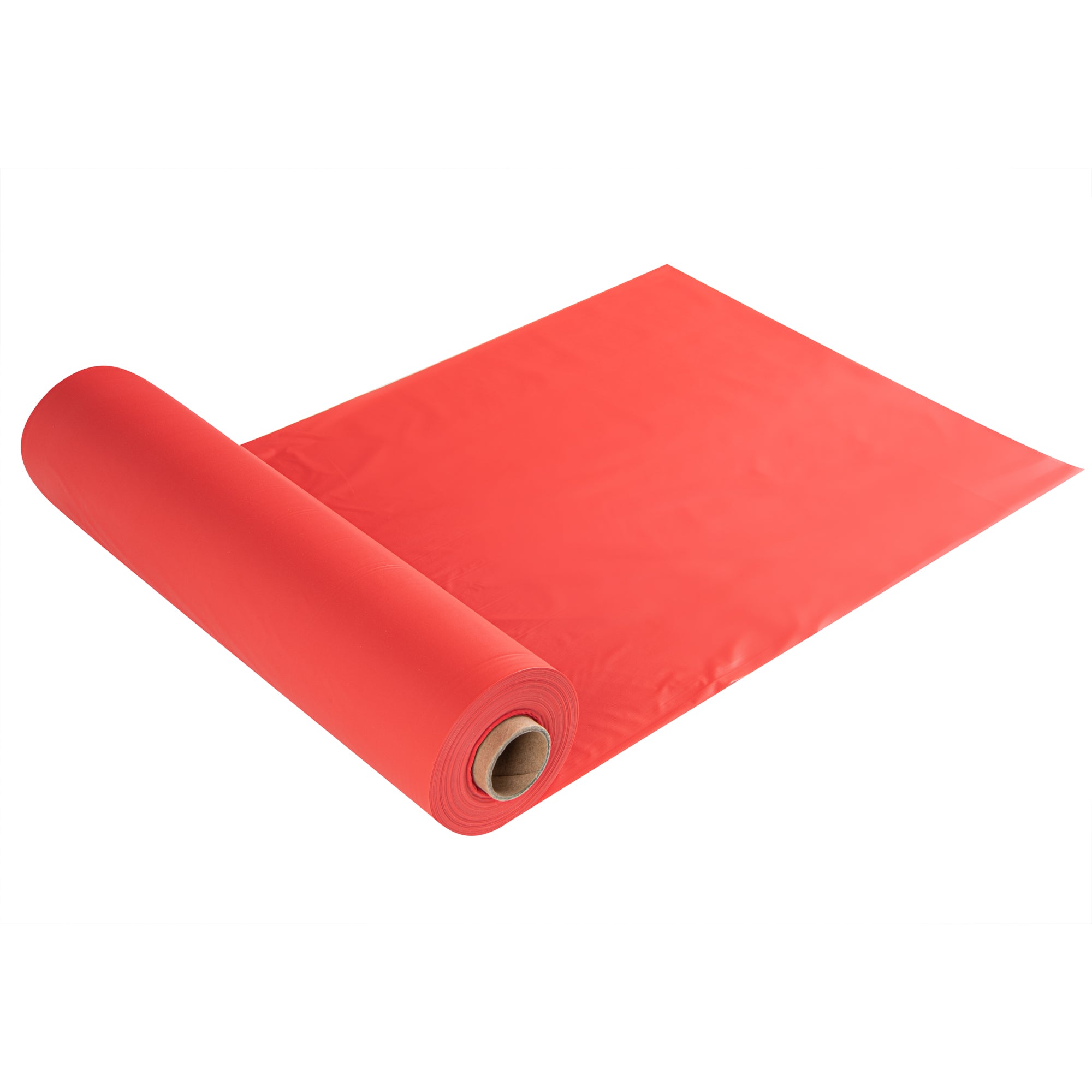 Table Tek Red Plastic Table Cover Roll - with Slide Cutter - 100' x 54" - 10 count box