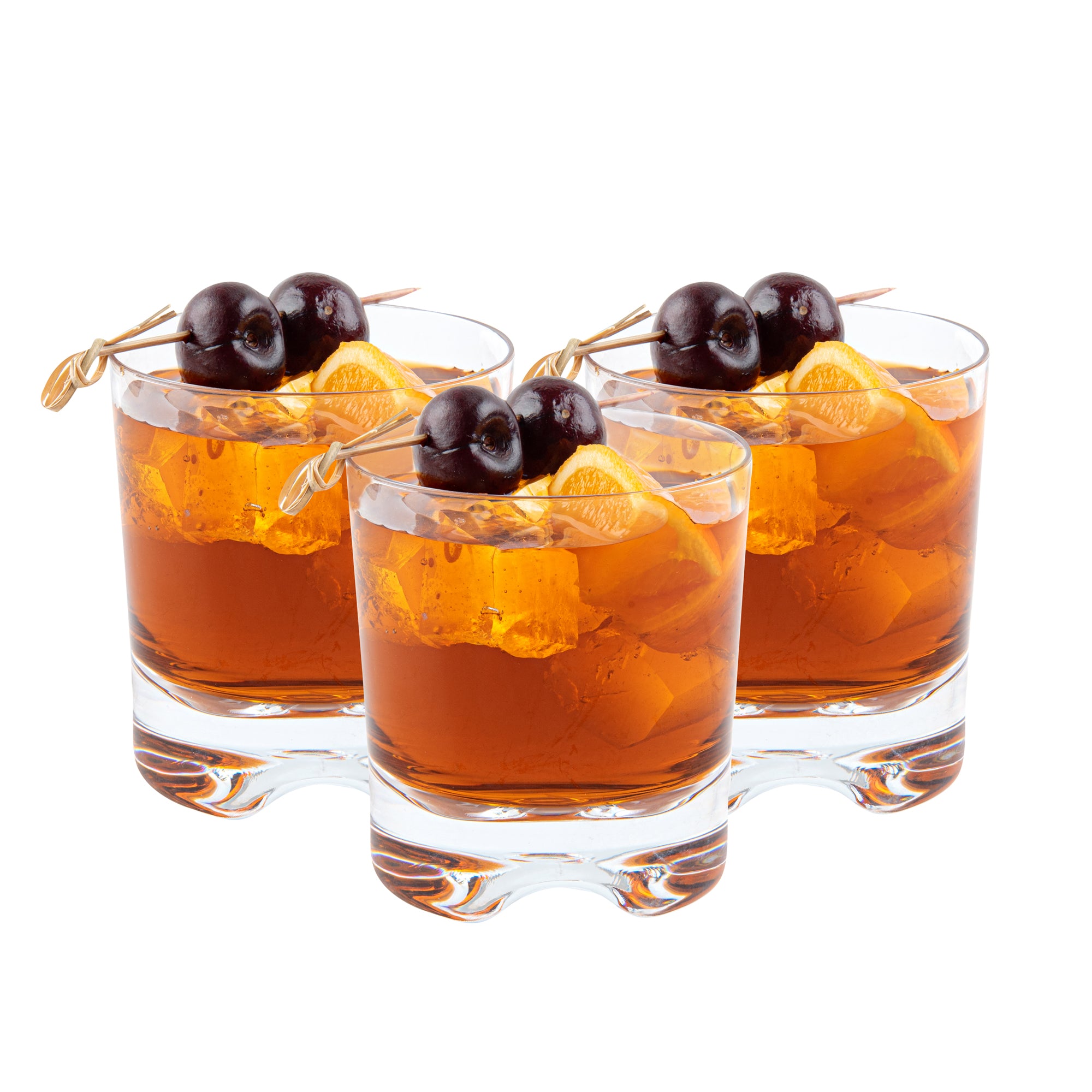 Bev Tek 12 oz Polycarbonate Double Old Fashioned Glass - 3 1/2" x 3 1/2" x 3 3/4" - 48 count box