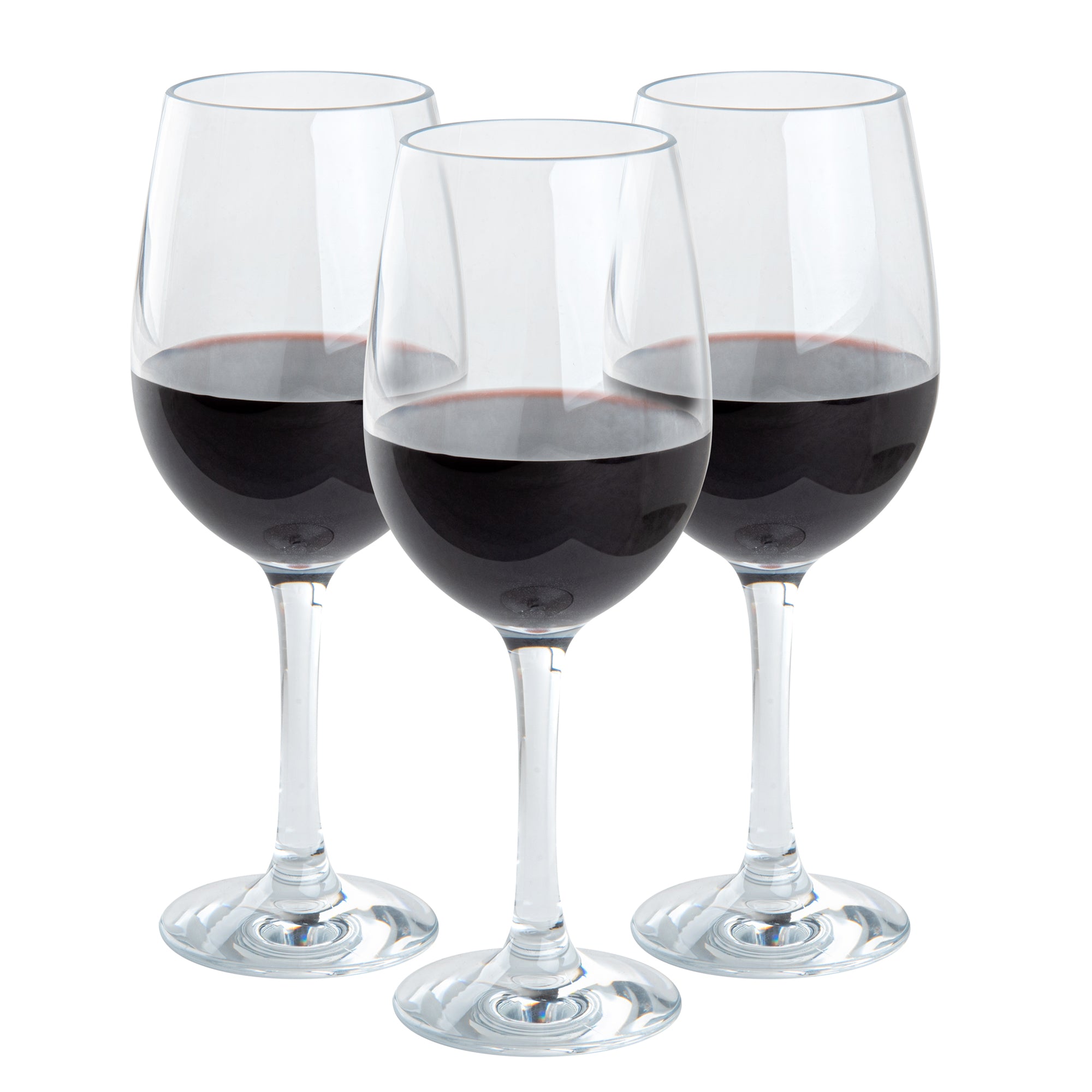 Bev Tek 16 oz Polycarbonate Wine Glass - 3 1/2" x 3 1/2" x 9 1/4" - 48 count box