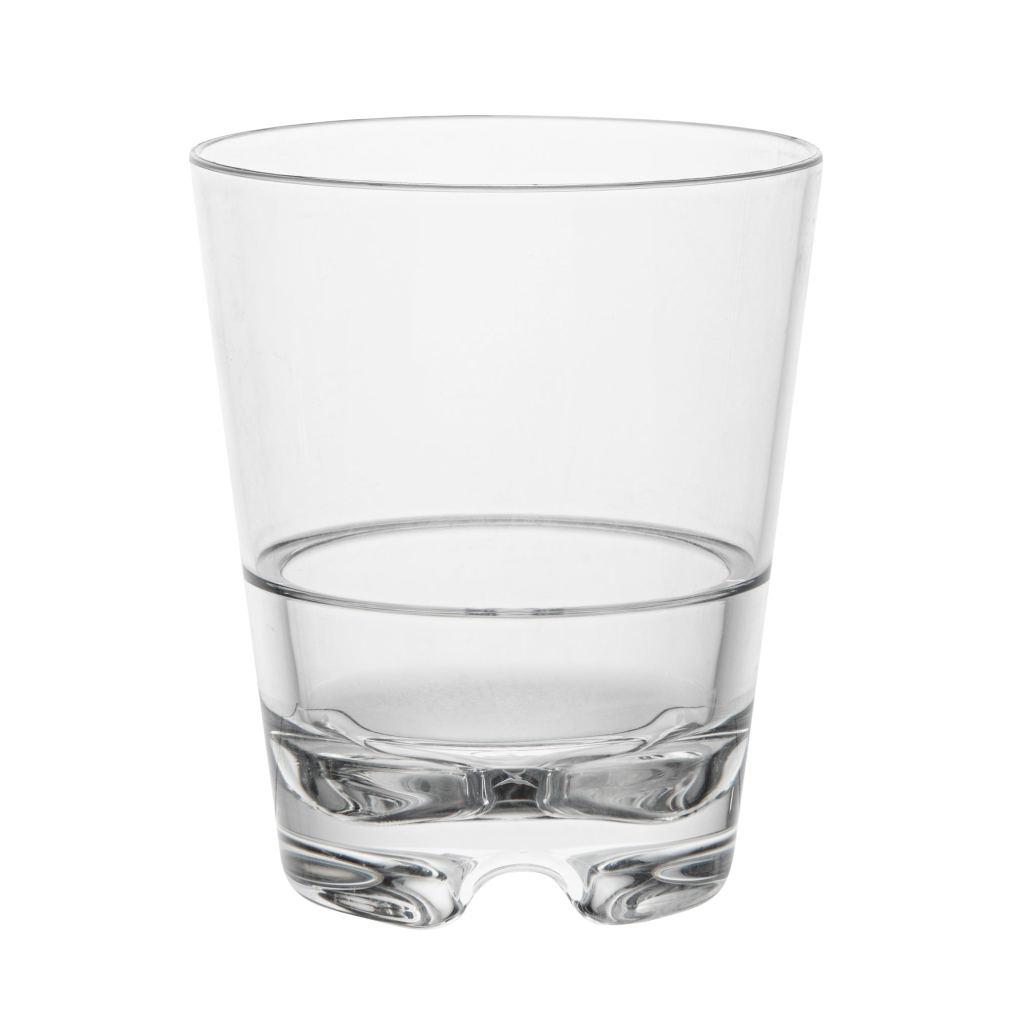 Bev Tek 14 oz Polycarbonate Old Fashioned Glass - Stackable - 3 3/4" x 3 3/4" x 4 1/4" - 48 count box