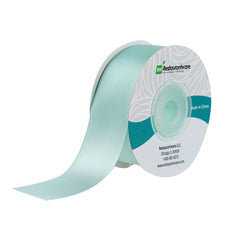 Gift Tek Aqua Blue Polyester Satin Ribbon - Single Face - 1