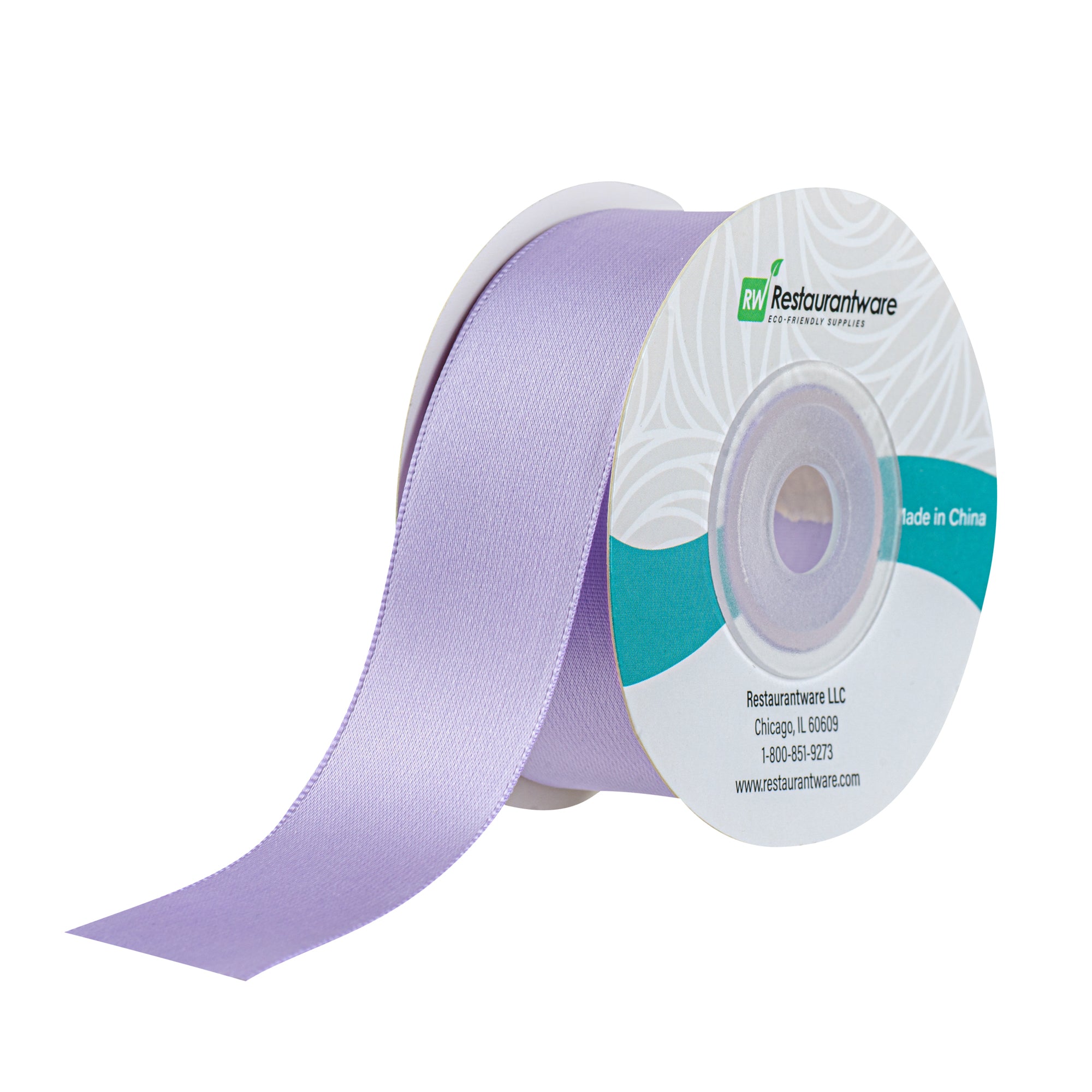 Gift Tek Orchid Purple Polyester Satin Ribbon - Single Face - 1" x 10 yds - 10 count box