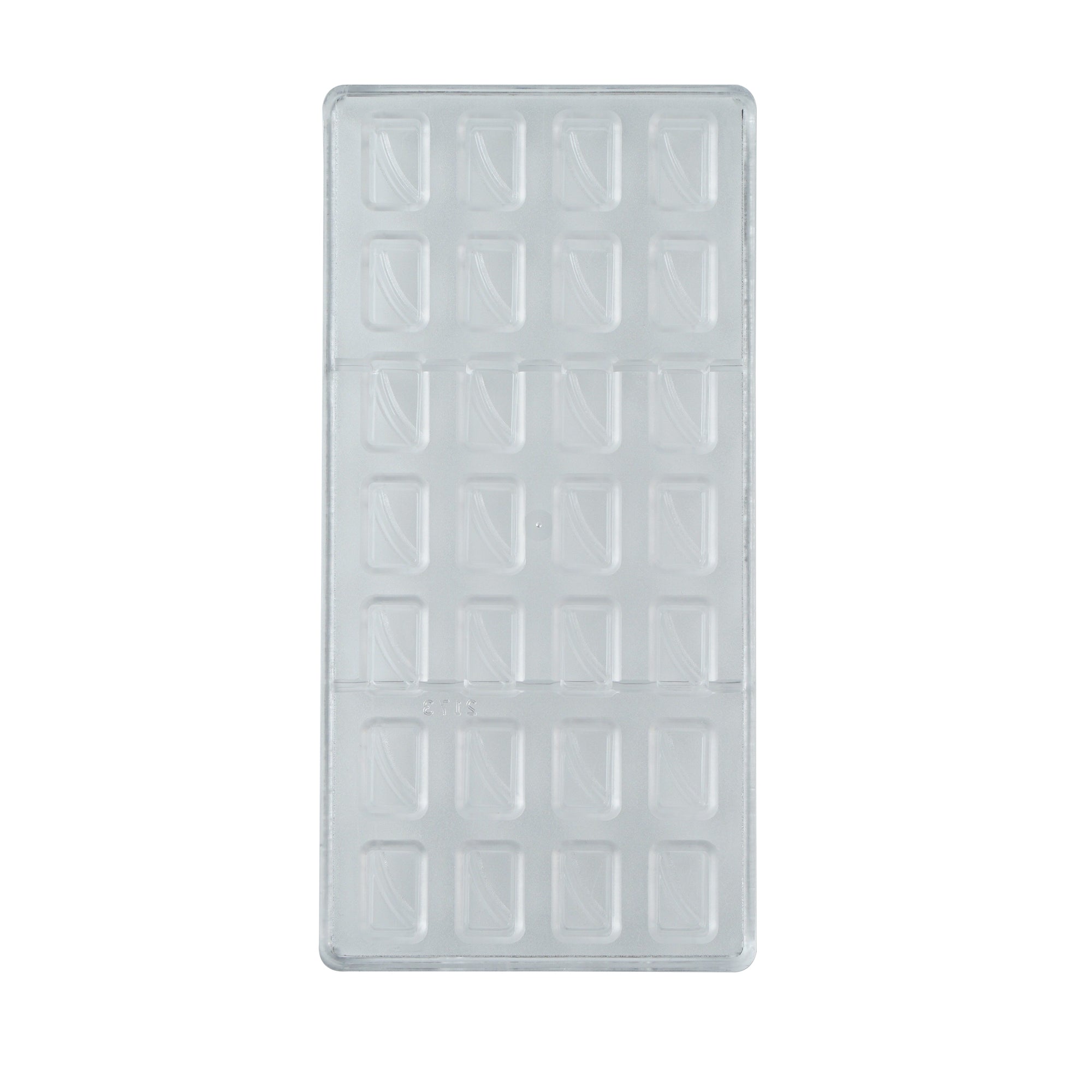 Pastry Tek Polycarbonate Wave Candy / Chocolate Mold - 28-Compartment - 10 count box