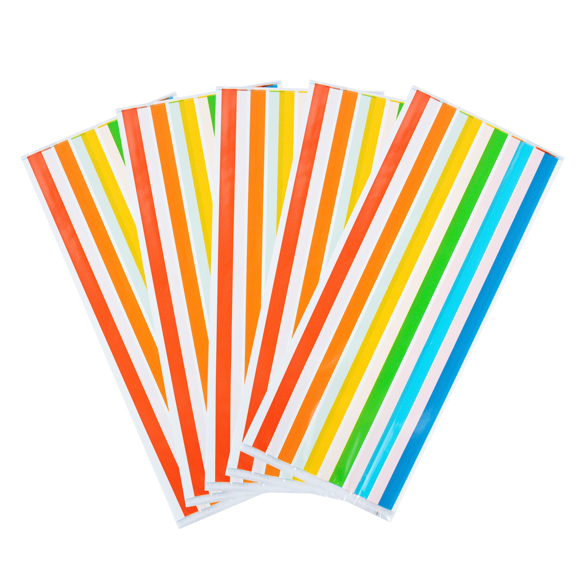 Bag Tek Plastic Candy Bag - Rainbow, Gusseted - 4" x 2" x 9 1/2" - 4000 count box