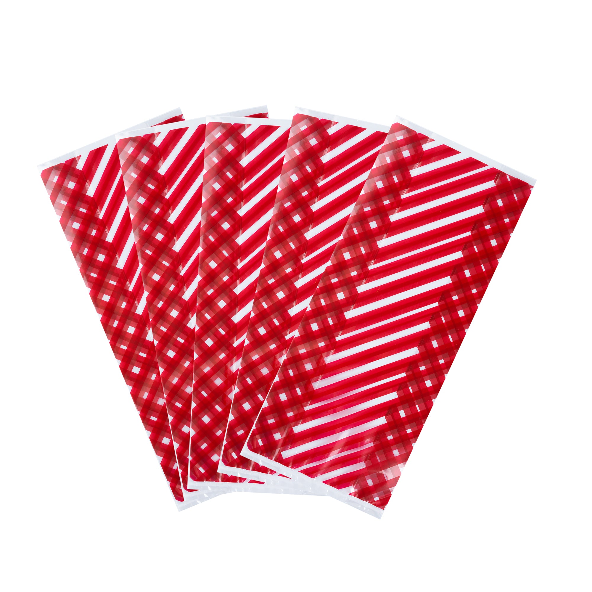 Bag Tek Plastic Candy Bag - Stripes, Gusseted - 4" x 2" x 9 1/2" - 4000 count box