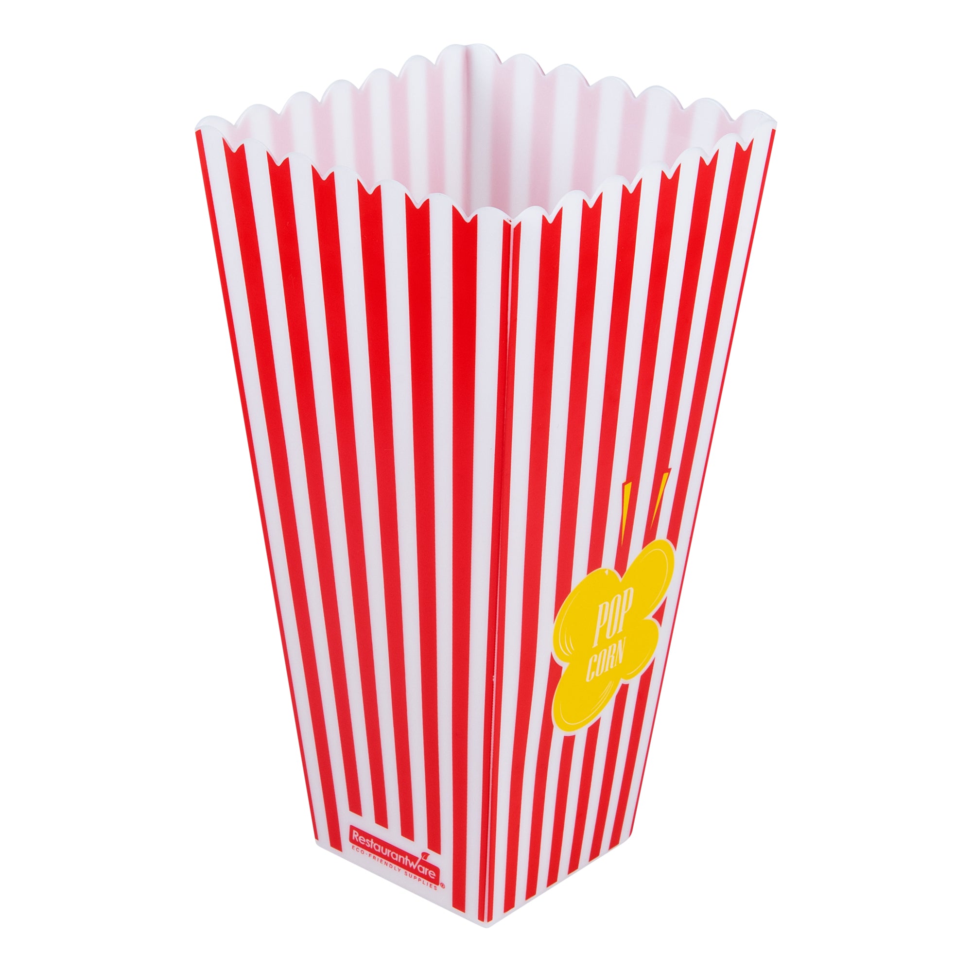 Maxi Serve 40 oz Red Plastic Popcorn Container - 10 count box