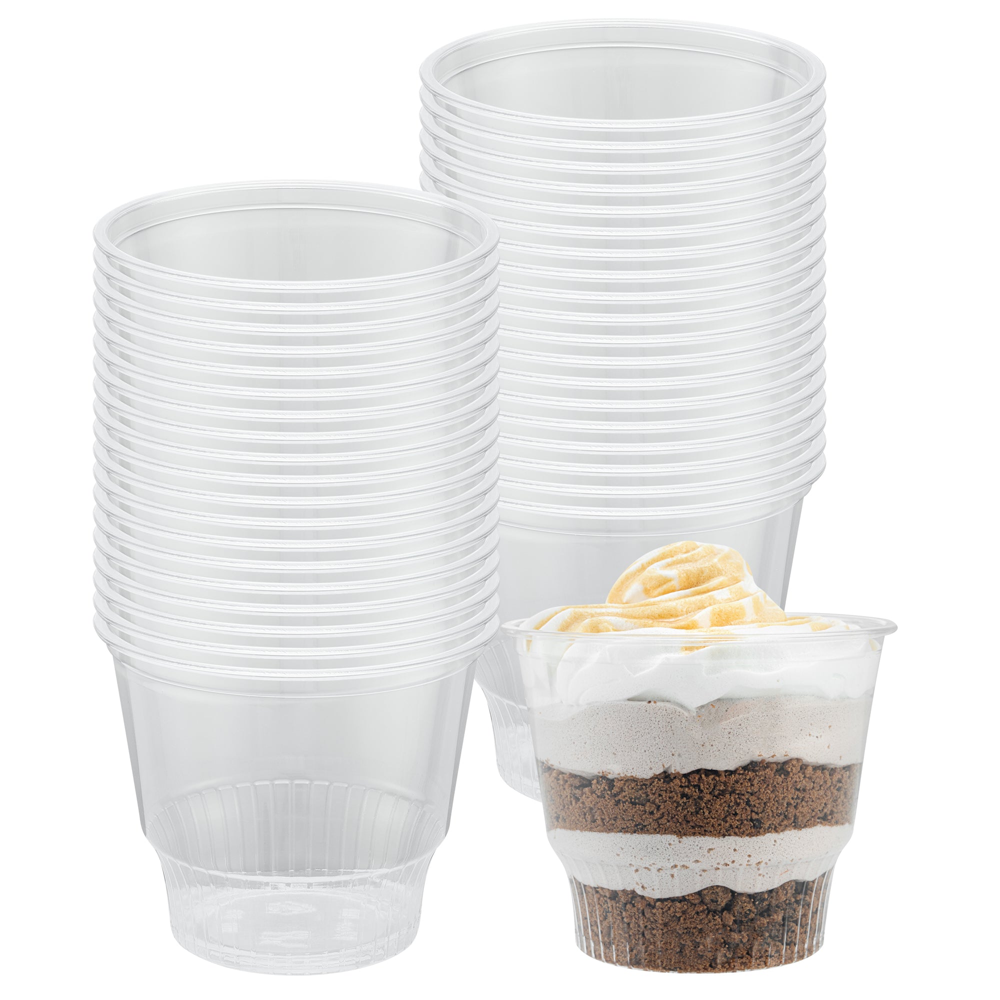 RW Base 12 oz Round Clear Plastic Dessert Cup - 3 3/4" x 3 3/4" x 3 1/4" - 500 count box