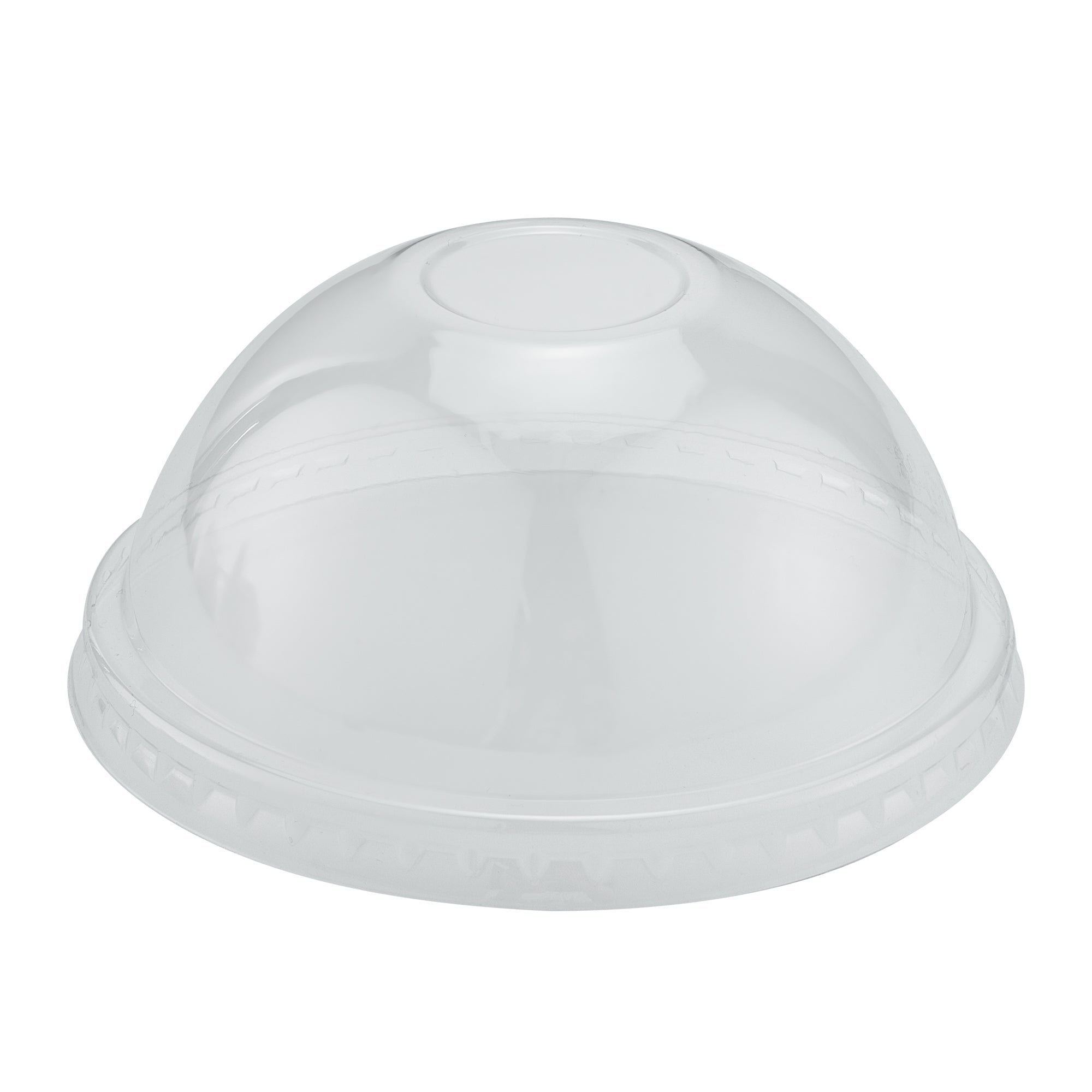 RW Base Round Clear Plastic Dome Lid - Fits Plastic Dessert Cup - 3 3/4" x 3 3/4" x 1 3/4" - 500 count box