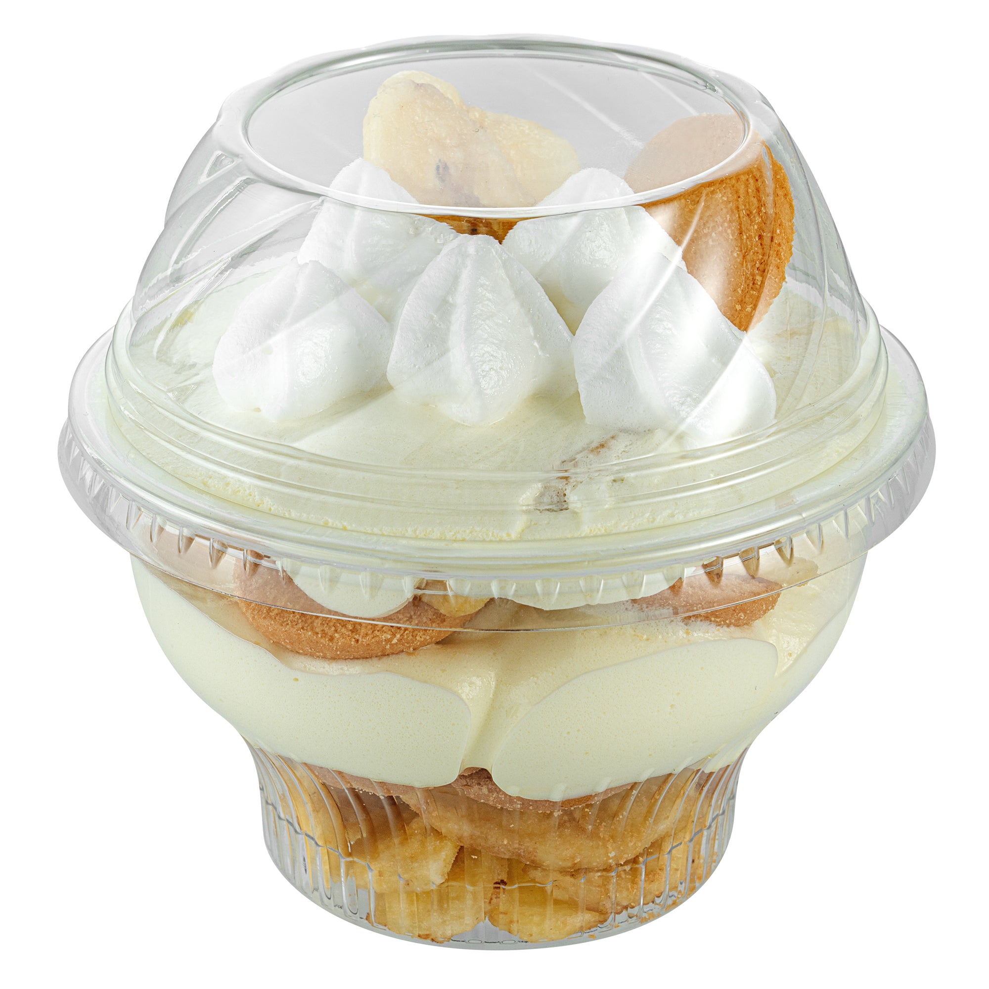 RW Base Round Clear Plastic Low Dome Lid - Fits Plastic Dessert Cup - 3 3/4" x 3 3/4" x 1 1/2" - 500 count box