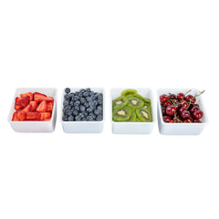 Bar Lux 1.5 Pint White Plastic Insert - Fits 4-Compartment Condiment Caddy - 4 count box