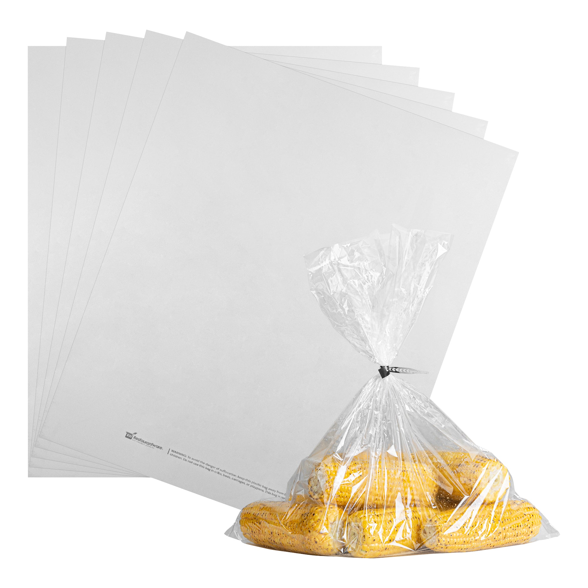 Fresh Hero Clear Plastic Oven Bag - with Ties, BPA-Free - 17" × 21 1/2" - 200 count box