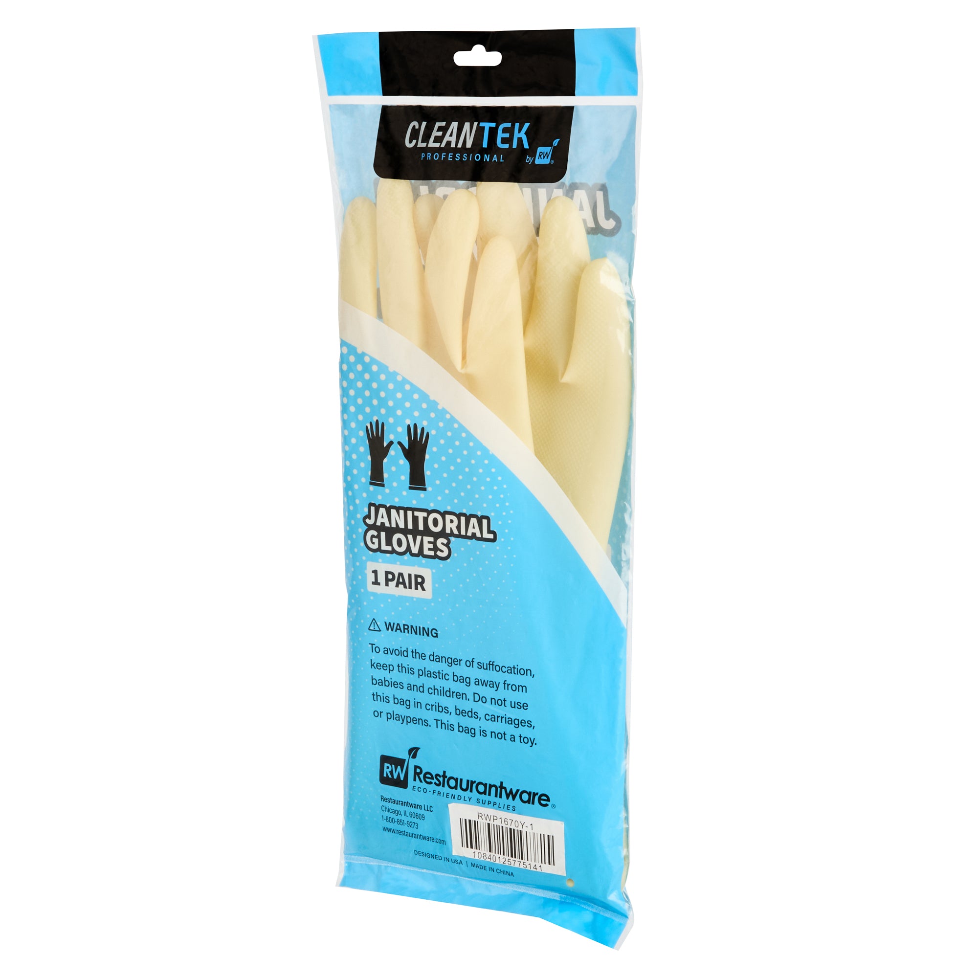 Clean Tek Professional Yellow Medium Latex Gloves - 22 mil - 13" x 4 1/4" - 10 pairs