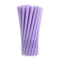 Basic Nature Purple PLA Plastic Extra Wide Boba Straw - Unwrapped, Compostable, Pointed - 9