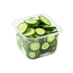 Thermo Tek 16 oz Square Clear Plastic Deli / Snack Container - 4 1/2