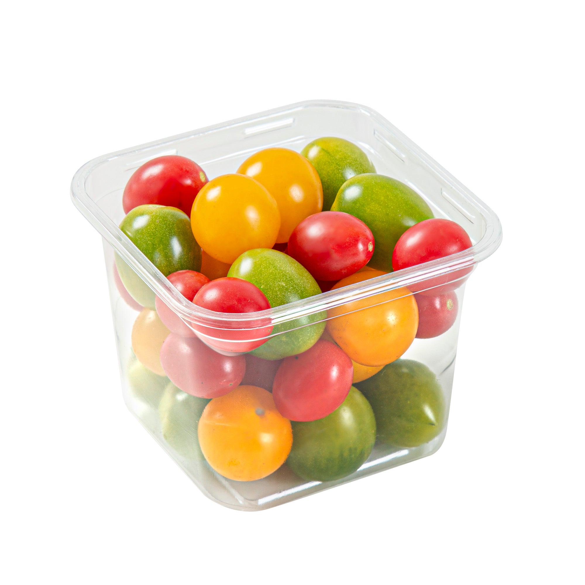 Thermo Tek 20 oz Square Clear Plastic Deli / Snack Container - 4 1/2" x 4 1/2" x 3 1/2" - 100 count box