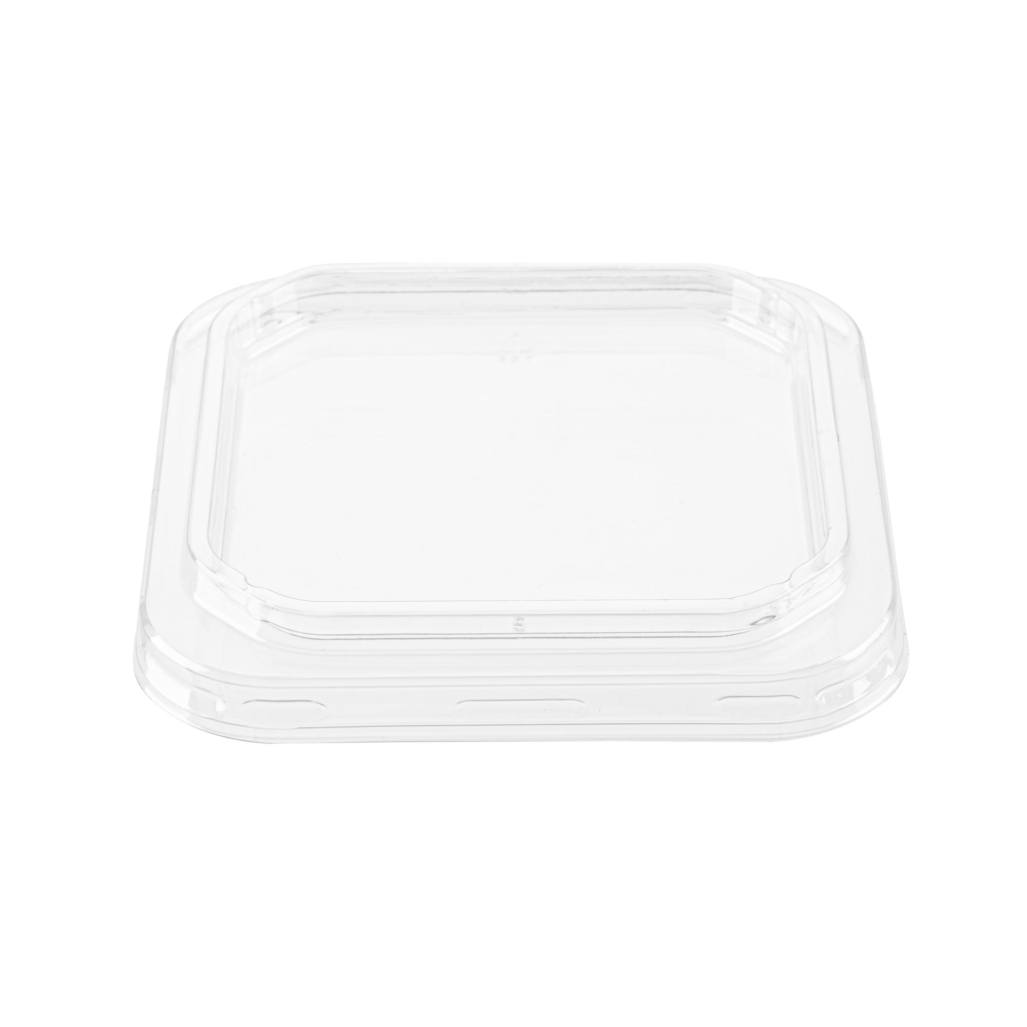 Thermo Tek Square Clear Plastic Lid - Fits 8 - 32 oz Deli / Snack Container - 100 count box