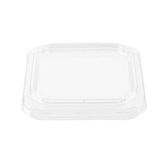 Thermo Tek Square Clear Plastic Lid - Fits 8 - 32 oz Deli / Snack Container - 100 count box