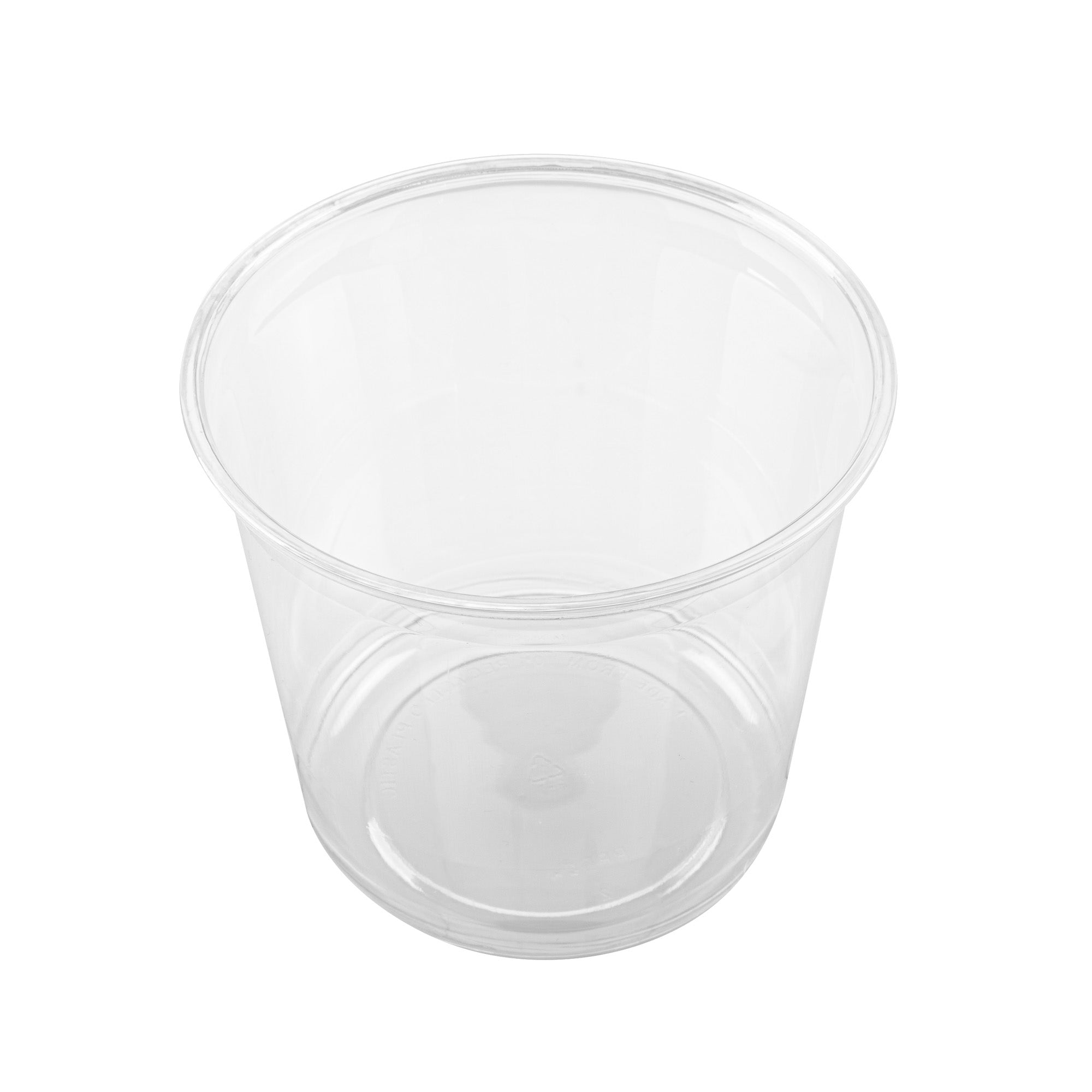 Thermo Tek 24 oz Round Clear Plastic To Go Deli Container - 4 1/2" x 4 1/2" x 4 1/4" - 100 count box