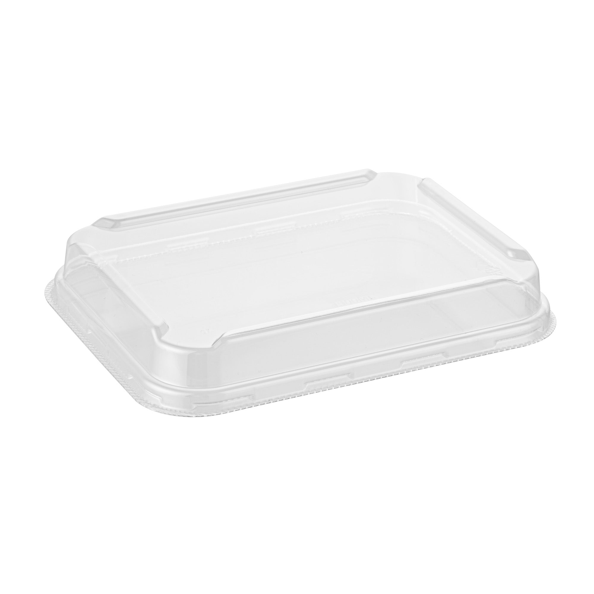 Bio Tek Rectangle Clear Plastic Lid - Fits 44 oz Serving Container - 50 count box