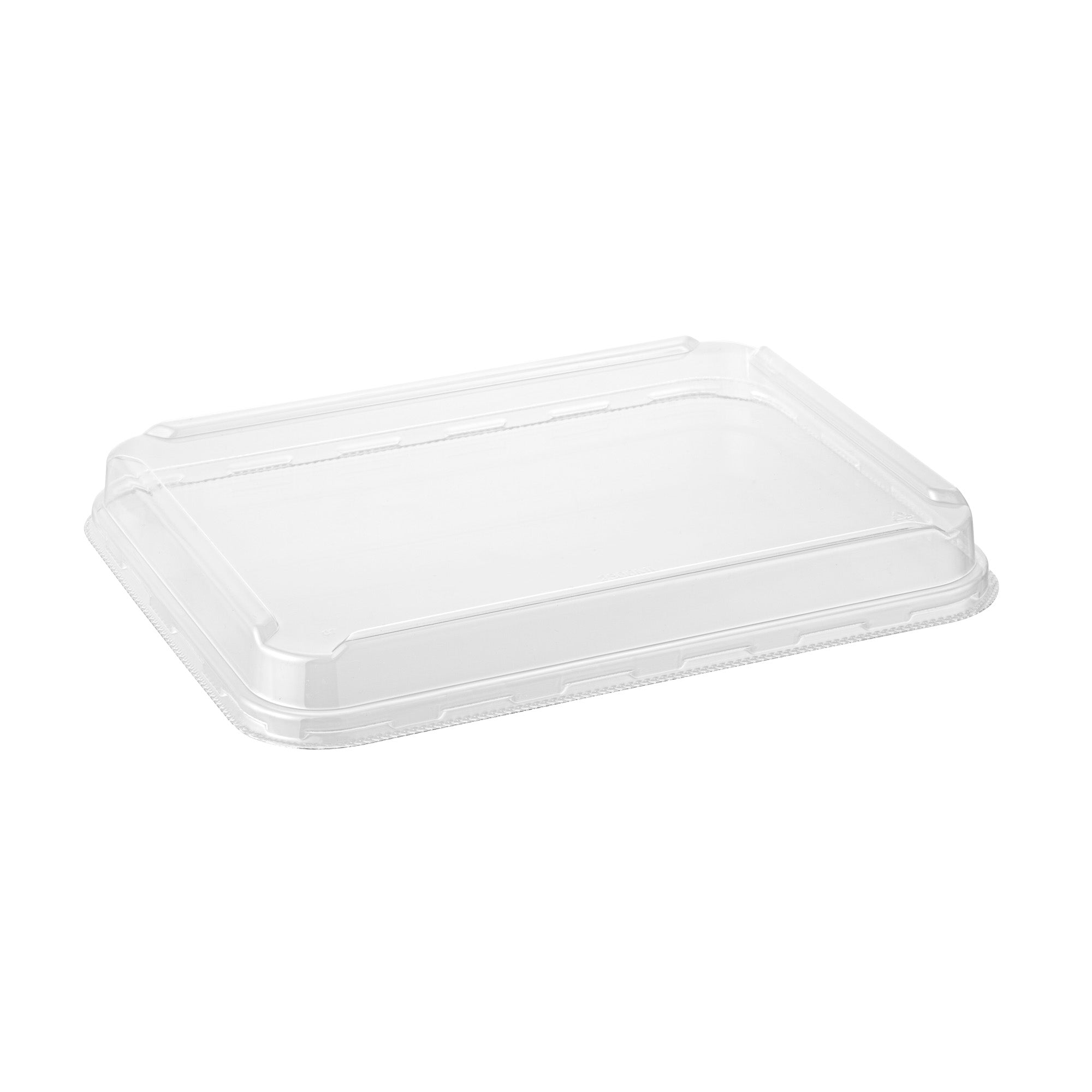 Bio Tek Rectangle Clear Plastic Lid - Fits 78 oz Serving Container - 50 count box