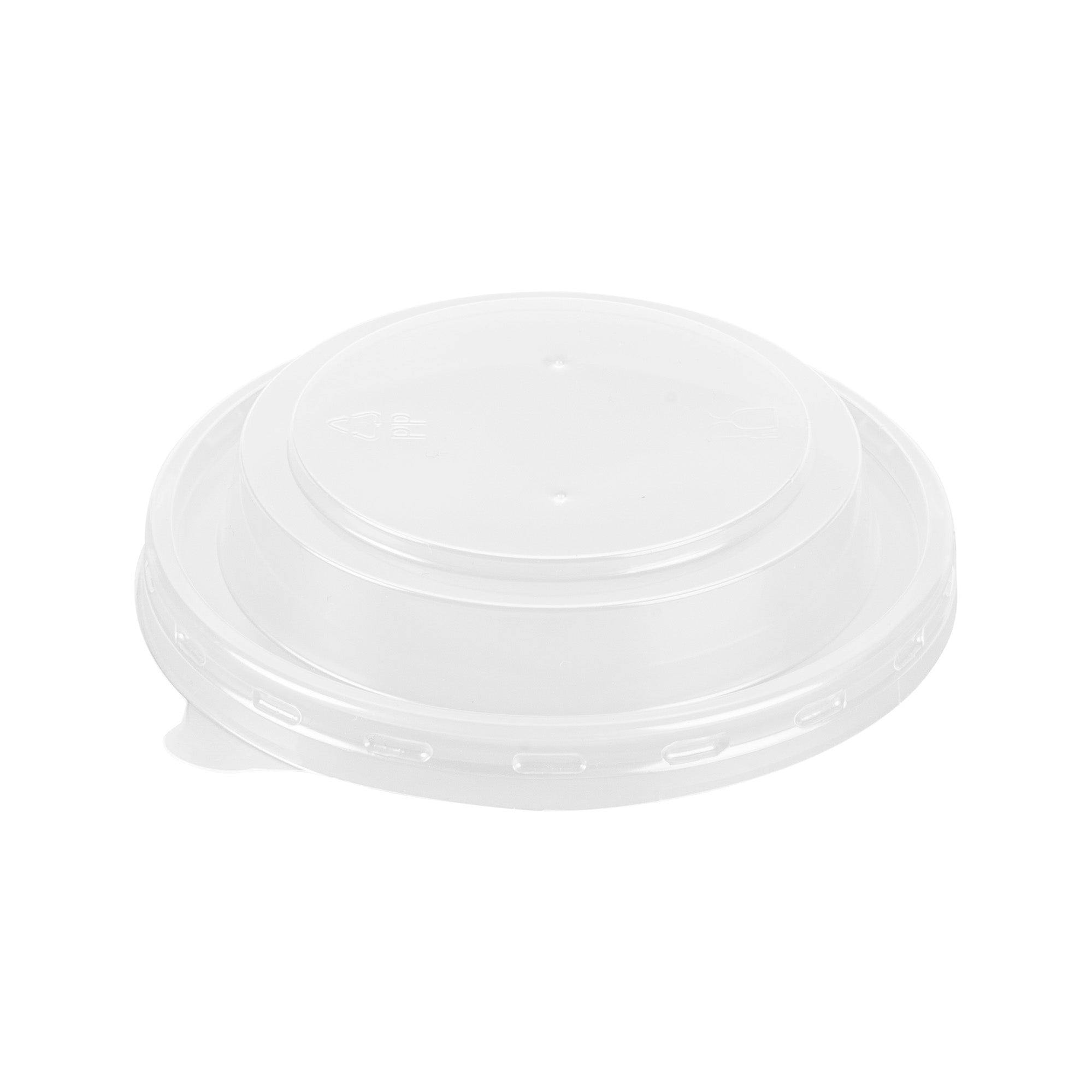 Bio Tek Round Clear Plastic Soup Container Lid - Fits 12 / 18 oz - 200 count box