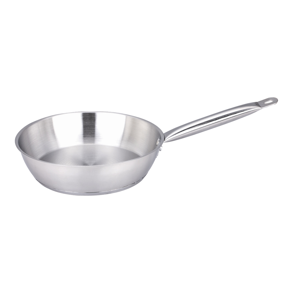 Met Lux Round Stainless Steel 8" Fry Pan - Induction Ready - 1 count box